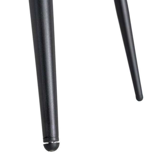 Set scaune dining din stofă bej cu picioare metalice negre [10]
