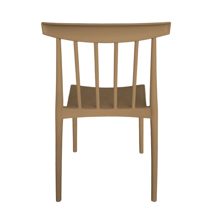 Set 4 scaune stivuibile de dining grădină și HORECA din polipropilenă bej [6]