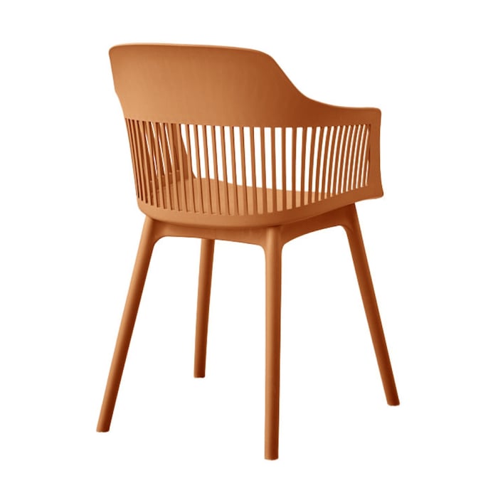Set 4 scaune stivuibile de dining grădină și HORECA din polipropilenă bej deschis [4]