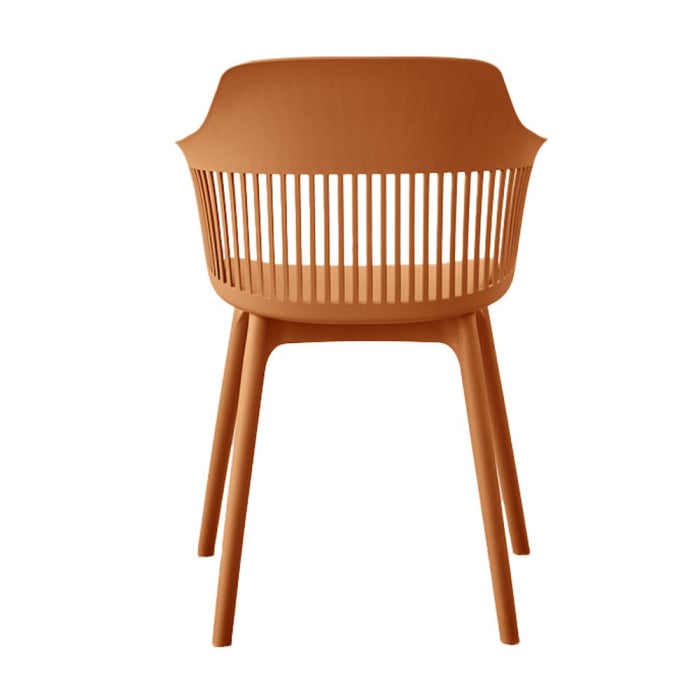 Set 4 scaune stivuibile de dining grădină și HORECA din polipropilenă bej deschis [5]