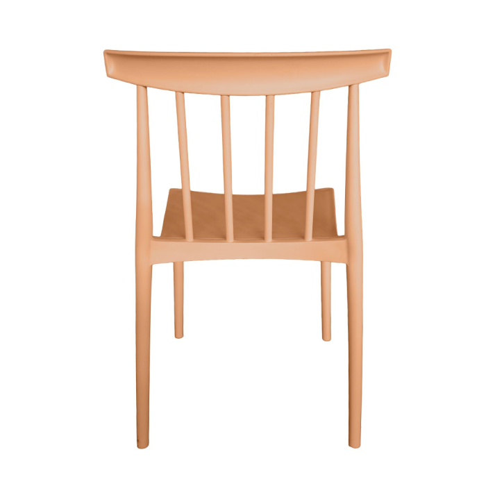Set 4 scaune stivuibile de dining grădină și HORECA din polipropilenă bej deschis [5]