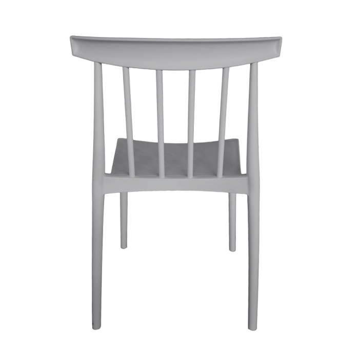 Set 4 scaune stivuibile de dining grădină și HORECA din polipropilenă gri deschis [5]