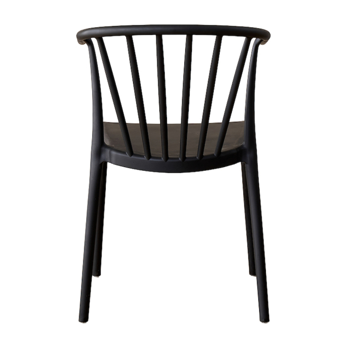 Set 4 scaune stivuibile de dining grădină și HORECA din polipropilenă negru [5]
