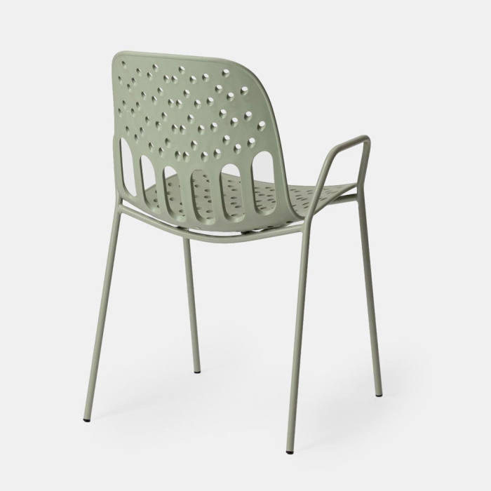 Set 4 scaune stivuibile de dining grădină și HORECA din polipropilenă verde [4]