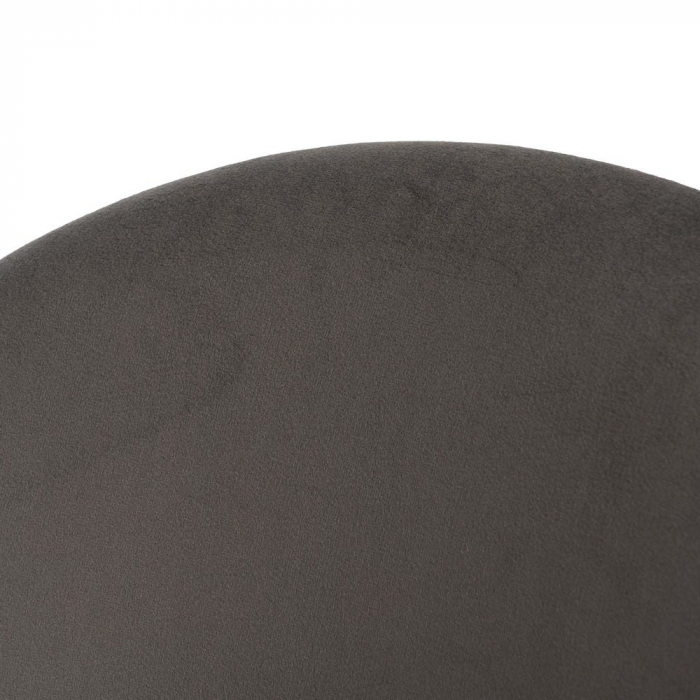 Scaune catifea gri închis cu picioare metalice negre – set 4 bucăți, stil modern [8]