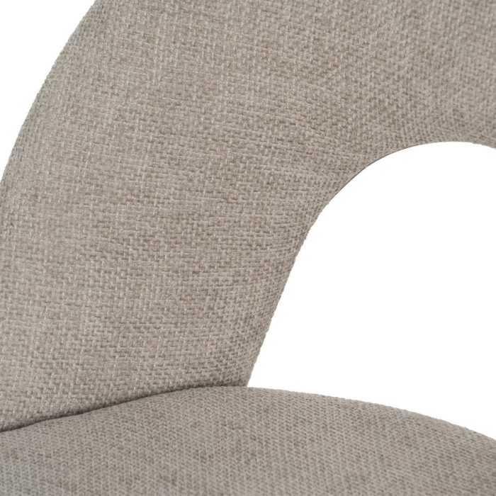 Scaune gri deschis cu tapițerie textilă și design curbat – set 4 bucăți [8]