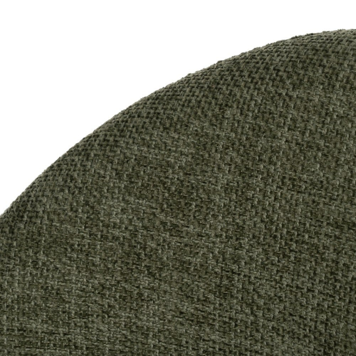 Scaune verde măsliniu cu tapițerie textilă și picioare negre – set 4 bucăți, design curbat [6]