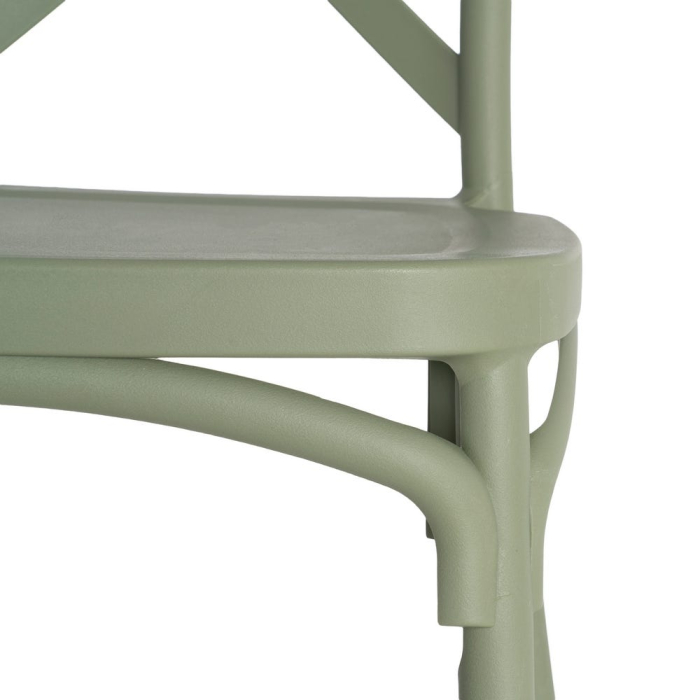 Set 4 scaune verzi stivuibile interior exterior HoReCa [3]