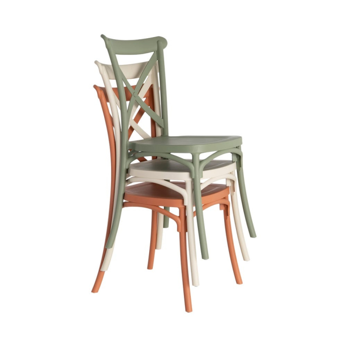 Set 4 scaune verzi stivuibile interior exterior HoReCa [12]