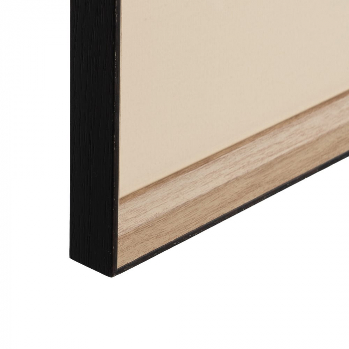 Set 4 tablouri verticale japandi bej-crem pictate manual, 44x50cm, lemn ayous și sticlă [10]