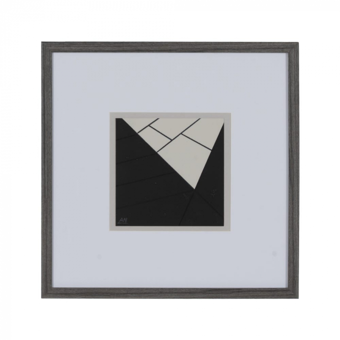 Set 4 tablouri japandi pictate manual, sticlă și lemn de pin 40x40 cm [4]