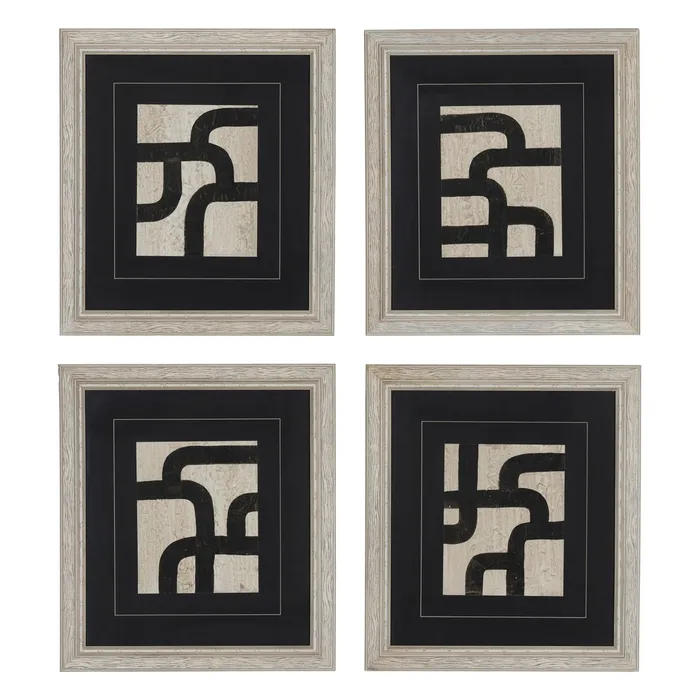 Tablouri abstracte alb-negru pentru decor modern [1]