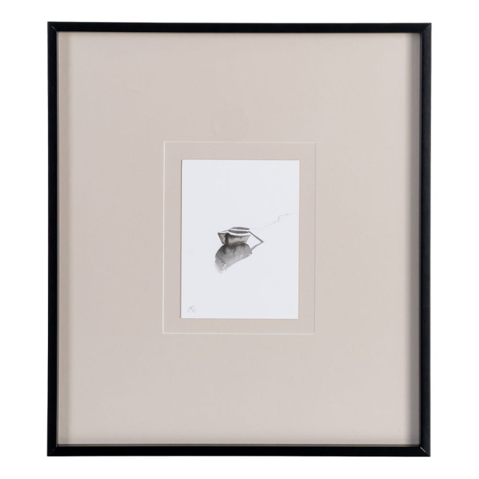 Set 4 tablouri cu bărci pictate manual cu ramă din lemn și sticlă [5]