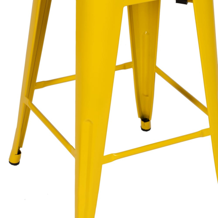 Set 4 taburete bar galbene industriale din metal 42 x 42 x 61.20 cm [6]