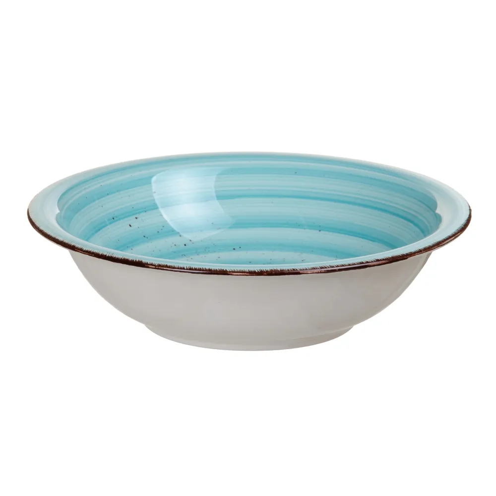 Farfurii adanci albastre | Set farfurii cu design spiralat [1]