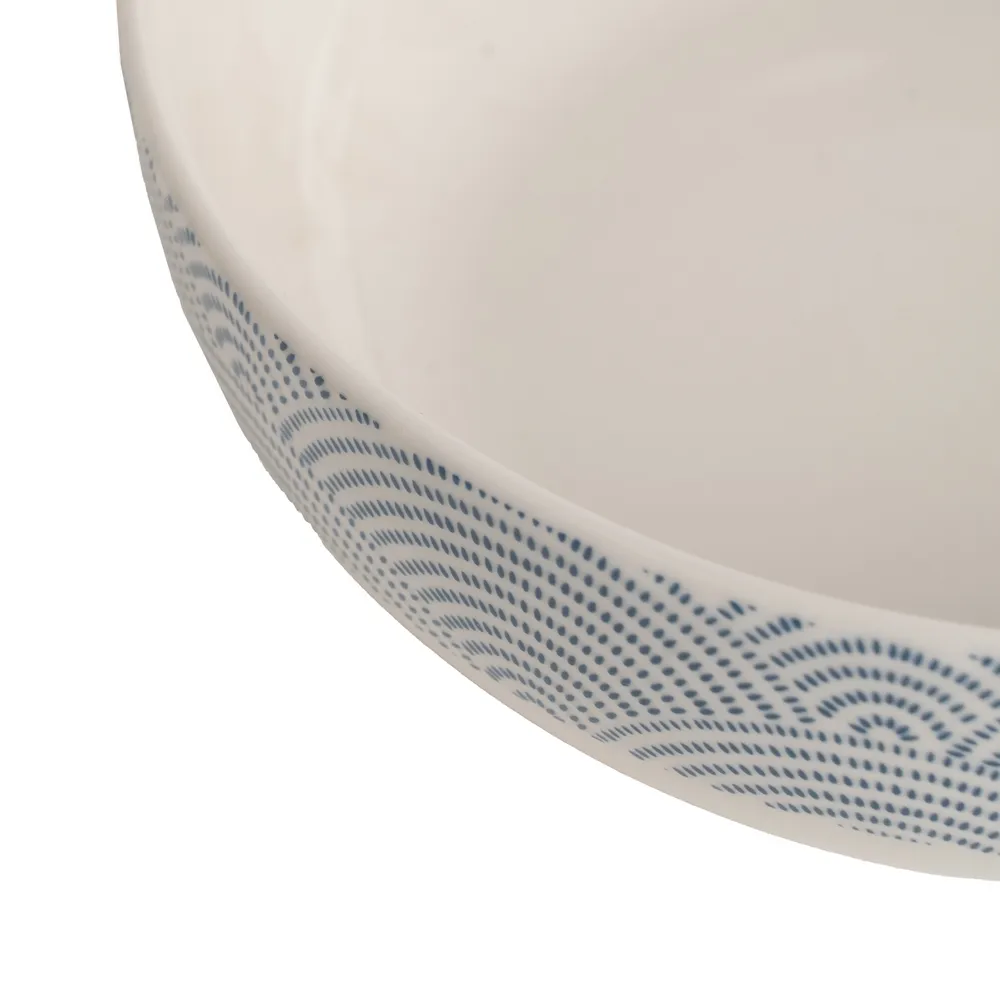 Farfurii adanci alb-albastre | Set vesela cu design oriental [3]