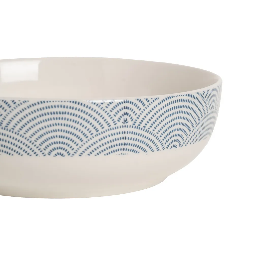 Farfurii adanci alb-albastre | Set vesela cu design oriental [4]