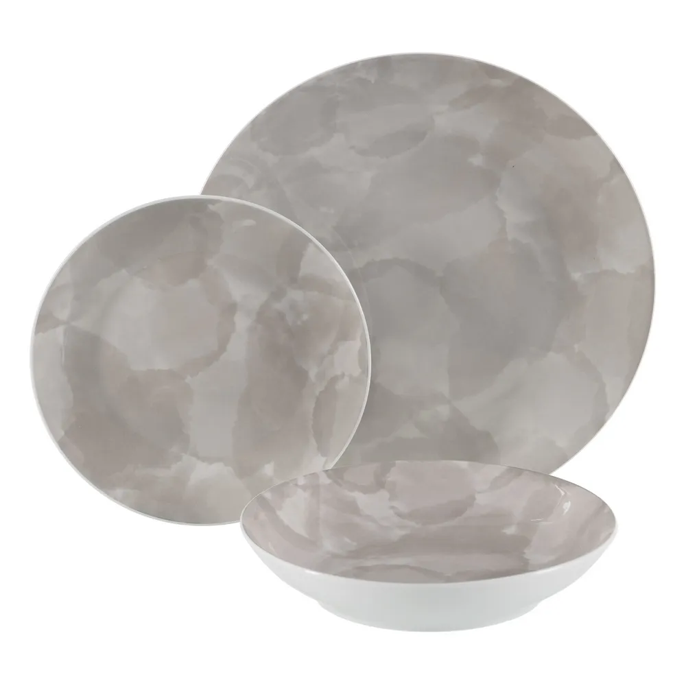 Set 6 Farfurii Adanci Gri | Vesela Eleganta | CreativDeco [2]