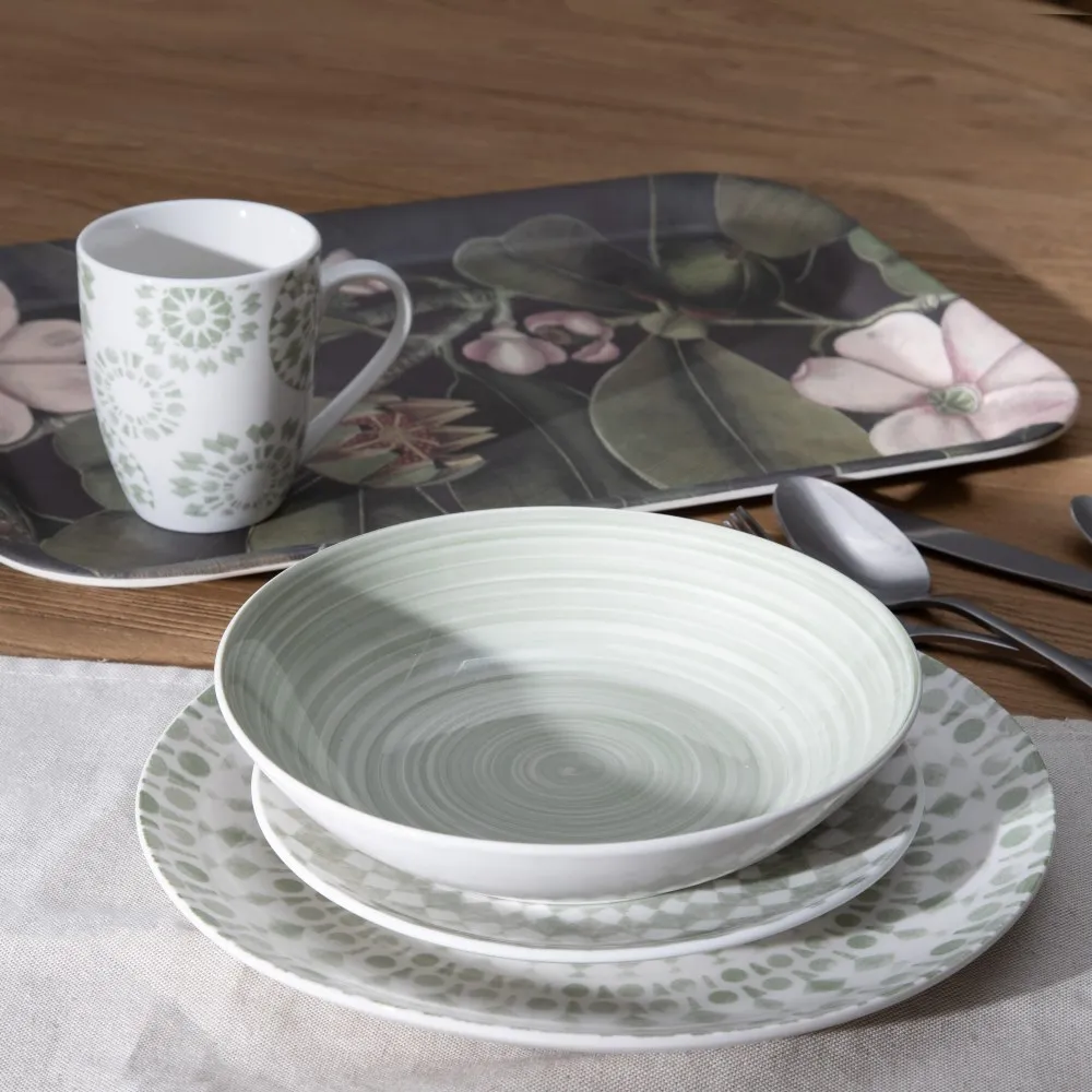 Set 6 Farfurii Aperitiv Gray-White, Portelan Gri - CreativDeco.ro [5]