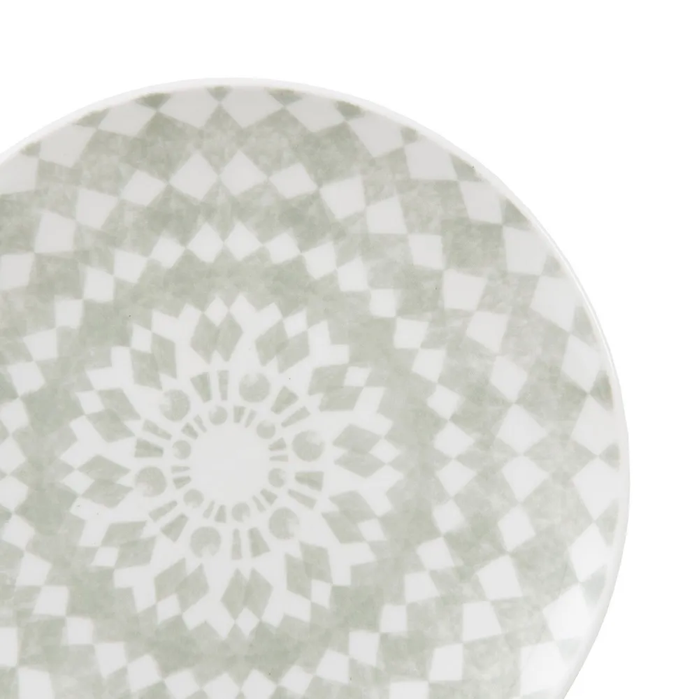 Set 6 Farfurii Aperitiv Gray-White, Portelan Gri - CreativDeco.ro [3]