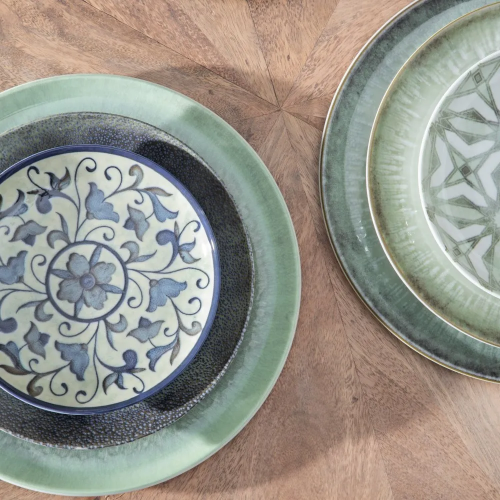 Farfurii desert albastre 6 buc | Farfurii decorative artistice [4]