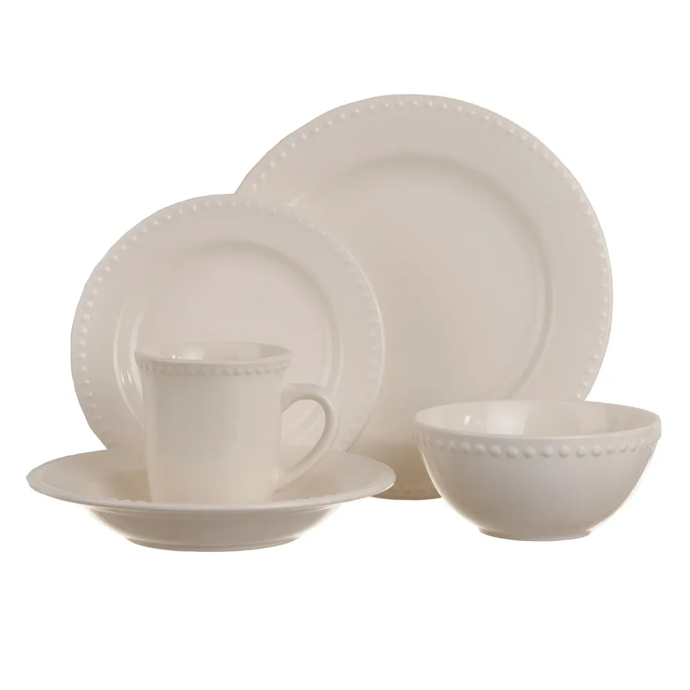 Set 6 Farfurii Intinse Albe | Ceramica Eleganta | Vesela Fina [2]