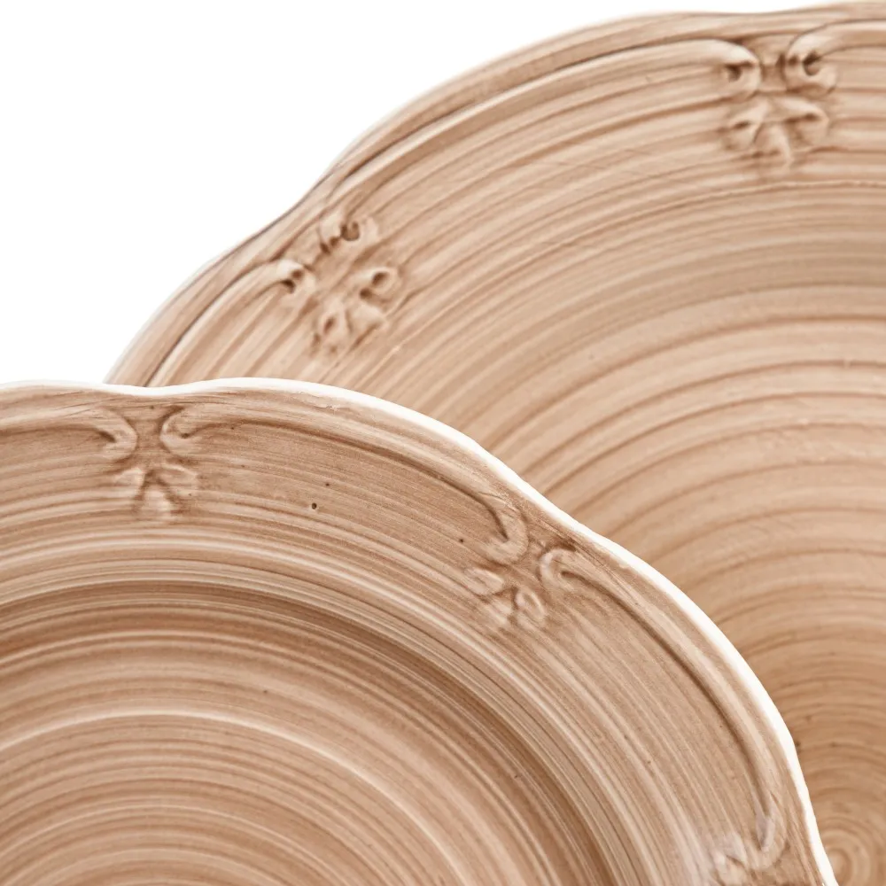 Set 6 Farfurii Spirala Ceramica Bej - CreativDeco.ro [2]