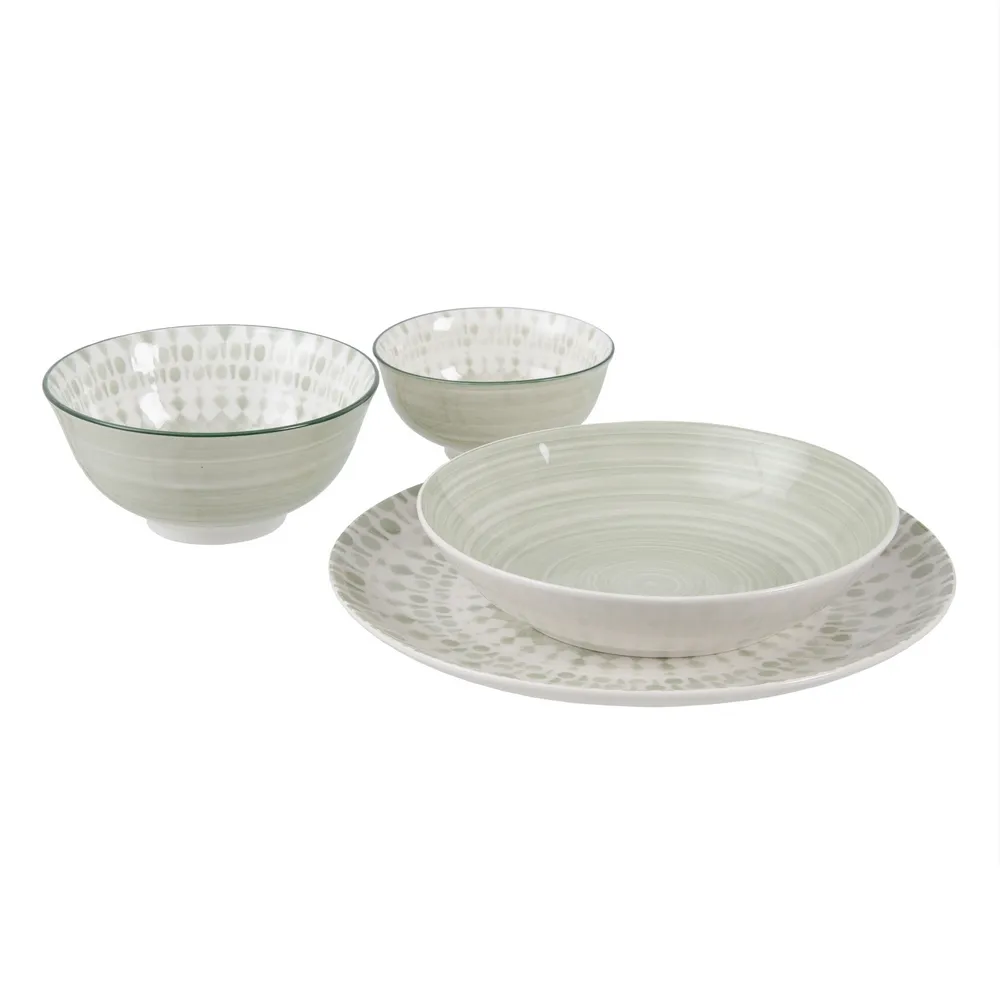Set 6 Farfurii Adanci Verzi | Portelan Spaniol | Vesela Moderna [2]