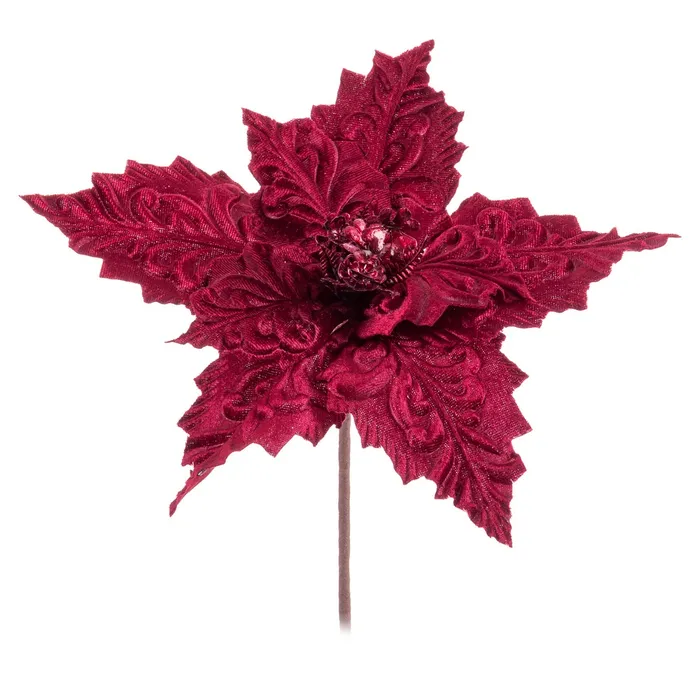 Flori Decorative Poinsettia Aurii CreativDeco - Solutii Luxoase pentru Decorul de Sarbatori [1]