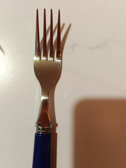 Set 6 furculițe din inox cu mâner albastru indigo [5]