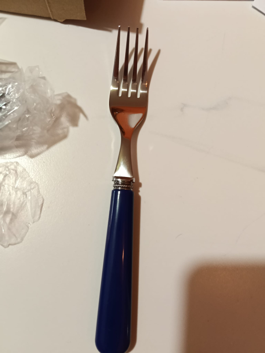 Set 6 furculițe din inox cu mâner albastru indigo [3]