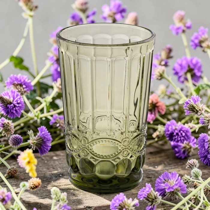 Pahar Apa Green, Cristal Verde - CreativDeco.ro [4]