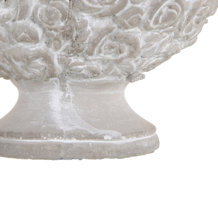 Set 6 vase decorative din ciment cu model floral, formă de cupă [4]