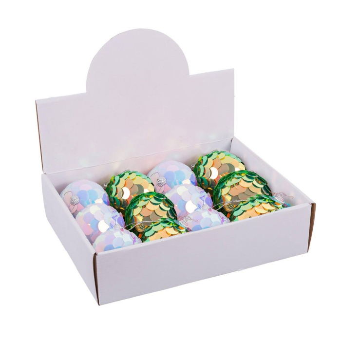 Globuri decorative irizate perlate aurii 8cm Ixia [2]