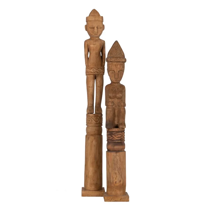 Set figurine africane lemn mango|Decoratiuni etnice autentice [2]