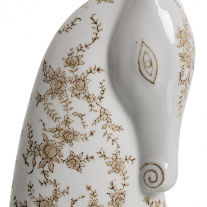 Set figurine portelan alb-maro cu design natural|Decoruri rustice si moderne cu figurine elegante [5]