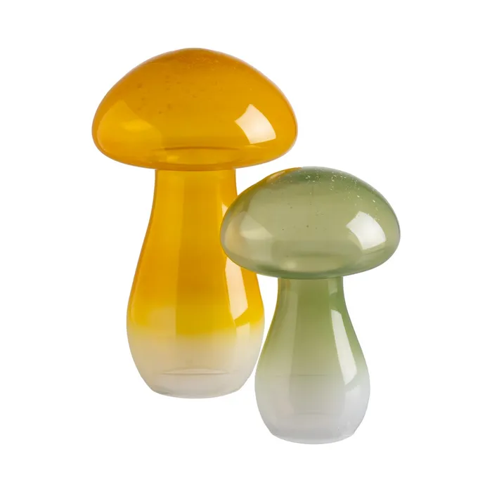 Figurine ciuperci sticlă galbenă|Decorațiuni moderne și vesele [2]