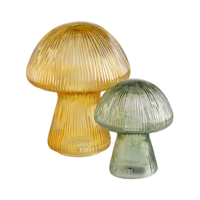 Figurine ciuperci LED galbene|Decorațiuni elegante moderne [2]