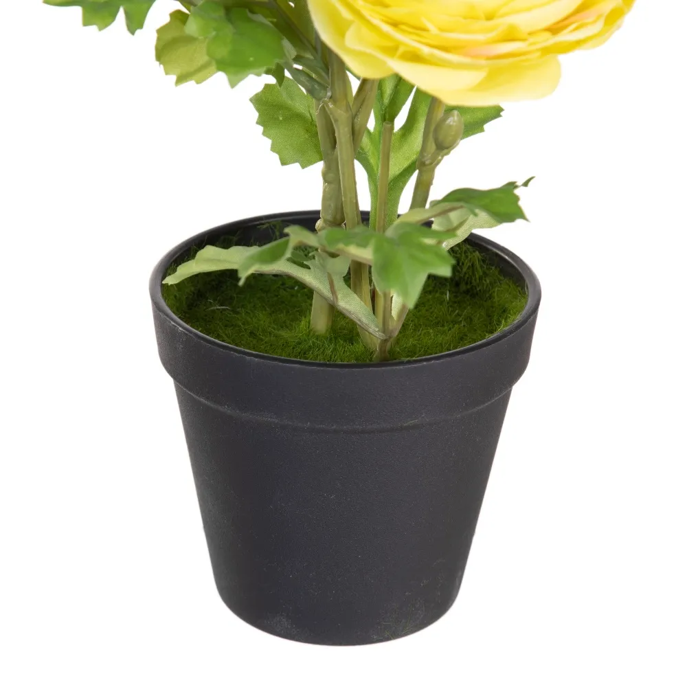 Ghivece cu flori artificiale galbene | Decor bucatarie | CreativDeco [3]