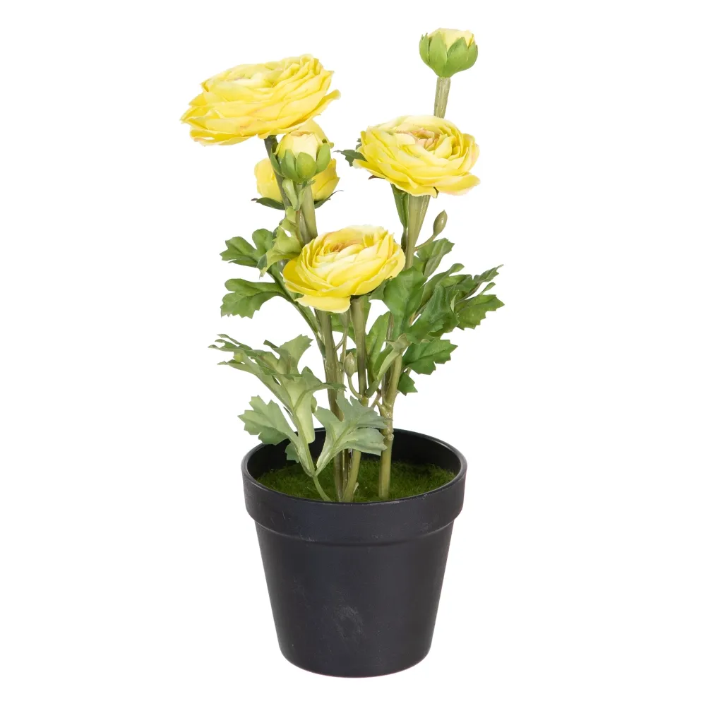 Ghivece cu Flori Artificiale Galbene | Decoratiuni Interioare [1]