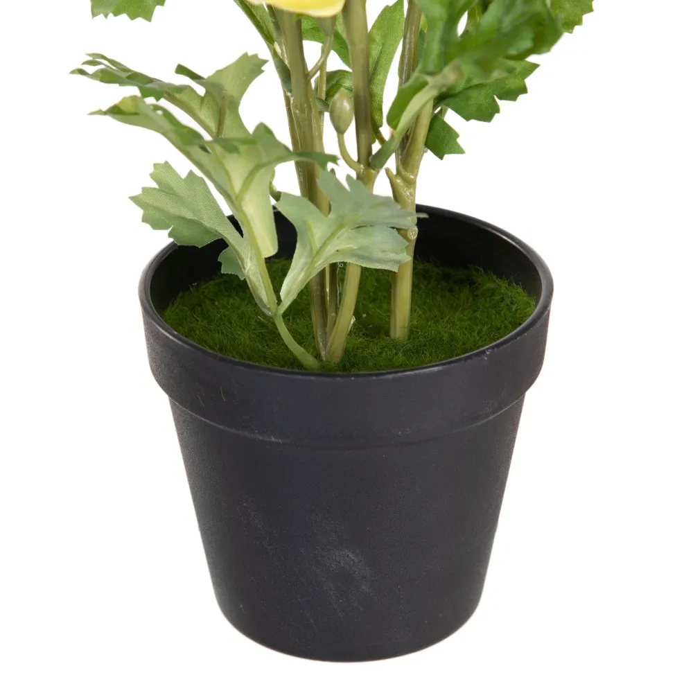 Ghivece cu Flori Artificiale Galbene | Decoratiuni Interioare [3]