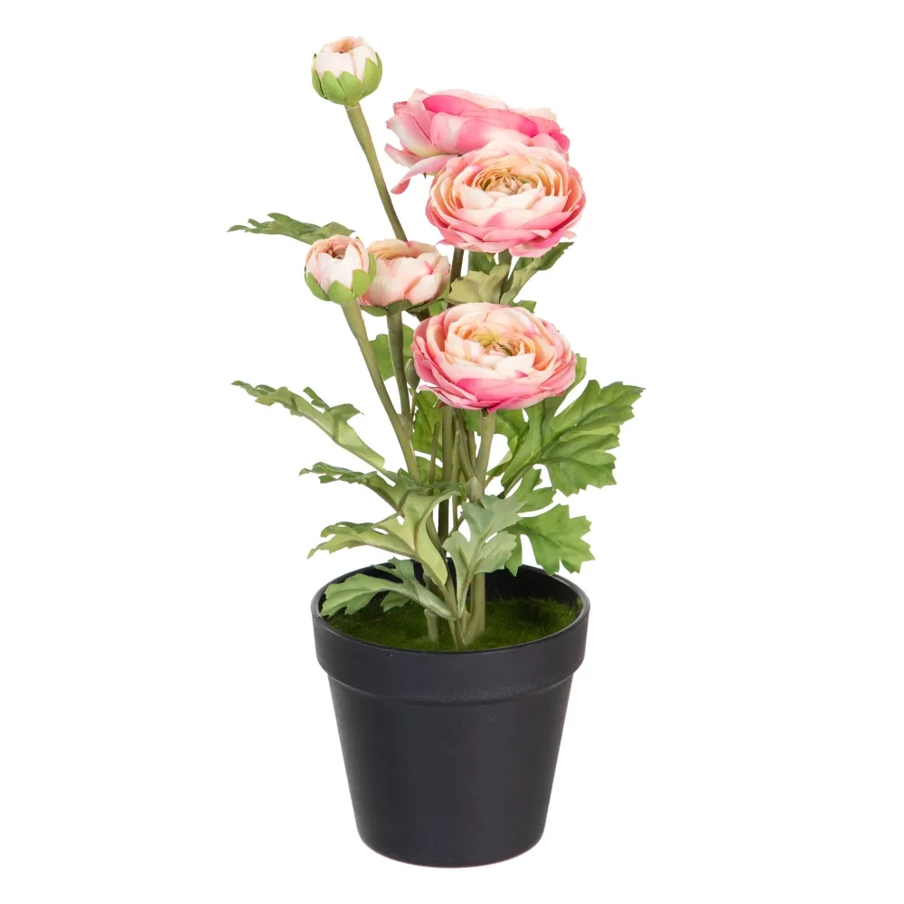 Ghivece cu flori artificiale roz | Decor romantic interior | CreativDeco [1]
