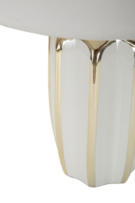 Lămpi de masă din ceramică albă cu accente aurii – imagine principală – Cassy [4]