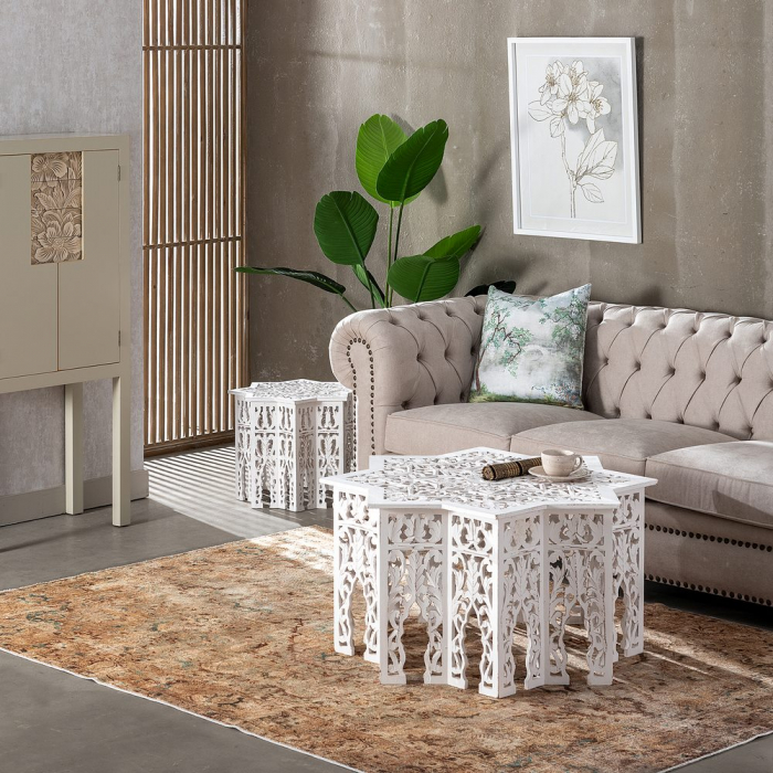 Masute Cafea Sculptate CreativDeco - Design Artizanal pentru Living [2]