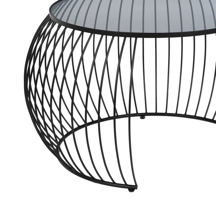 Set măsuțe cafea fier sticlă, mobilier elegant [7]