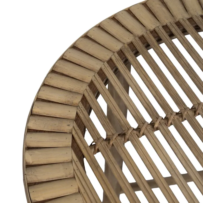 Set masute bambus rotund decor|Noptiere dormitor naturale [5]