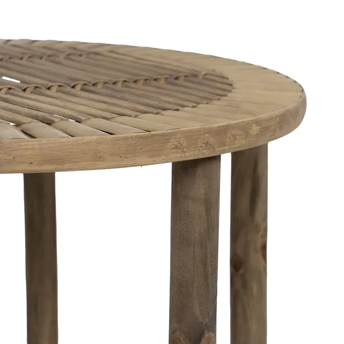Set masute bambus rotund decor|Noptiere dormitor naturale [7]