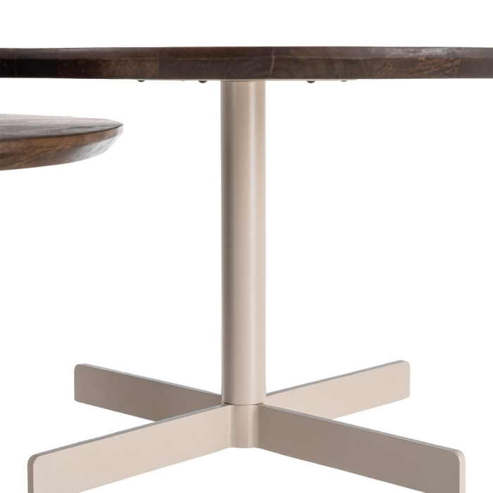 Set de mese de cafea cu blat din lemn și structură metalică [7]