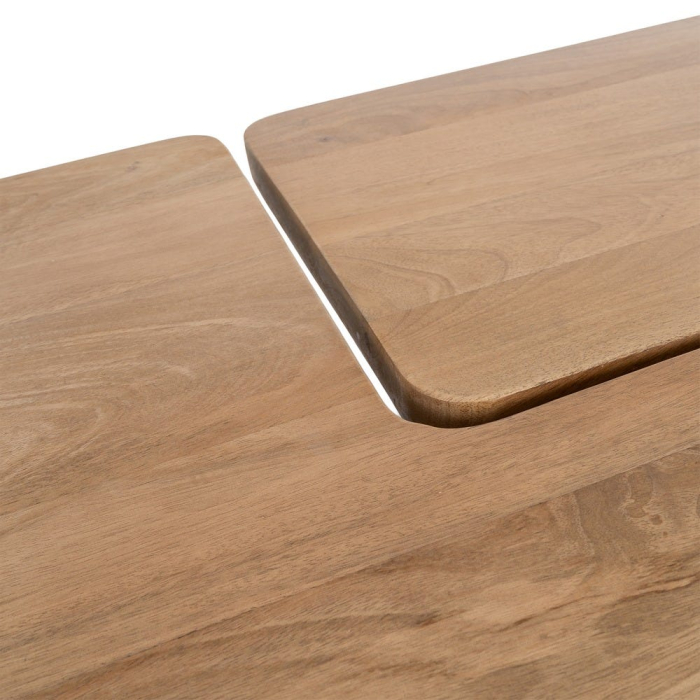 Set de 2 mese de cafea din lemn de mango cu forme joase naturale [9]