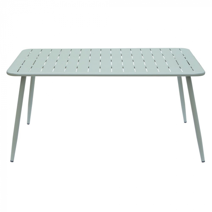 Set de 2 mese Pankow mint într-o grădină scandinavă cu plante verzi și scaune bej [3]